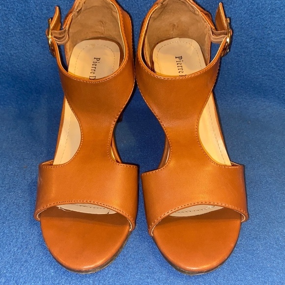 Pierre dumas size 8.5 brown strappy heels - Picture 1 of 7